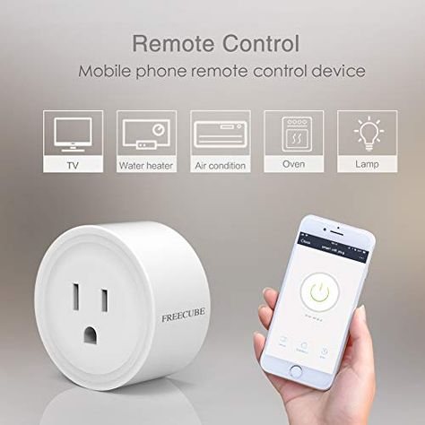 Alexa Smart Plug, Wireless Wifi Outlet Work with Amazon Alexa, Google Home and IFTTT, FREECUBE Mini Smart Outlet with Timer Function, Smart Life APP Socket Remote Control Your Devices from Anywhere, #Ad #Work, #Ad, #Outlet, #Amazon, #Home Smart Plug Ideas, Amazon Account, Life App, Amazon Devices, Smart Plug, Smart Life, Plug Socket, Google Home, Amazon Alexa