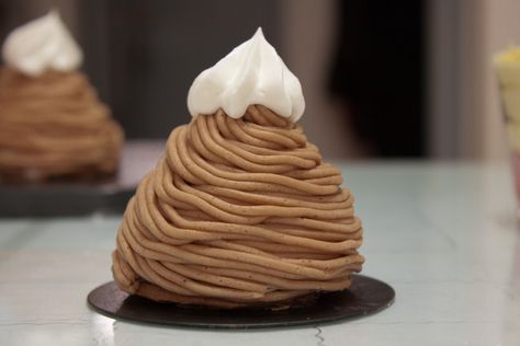 Homemade Mont blanc cake – Rae and Ben in Seoul Mont Blanc Cake, Citrus Tart, Chestnut Cream, Classic French Desserts, Opera Cake, Cake Dip, Coffee Buttercream, Chocolate Souffle, Chocolate Pastry