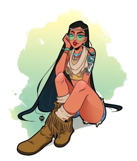 Emmanuel Viola (@evviart) • Instagram photos and videos Hipster Disney, Evvi Art, Disney Princess Pocahontas, Princess Pocahontas, Princess Illustration, Coloring Pages For Grown Ups, Disney Pocahontas, Geometric Inspiration, Disney Sketches