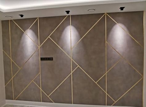 Sarees New Collection, Ceiling Light Ideas, Light Fixtures Ceiling, Flat Furniture, Millwork Wall, Gold Tape, Decor Ceiling, Wall Color Combination, Luxury Flat