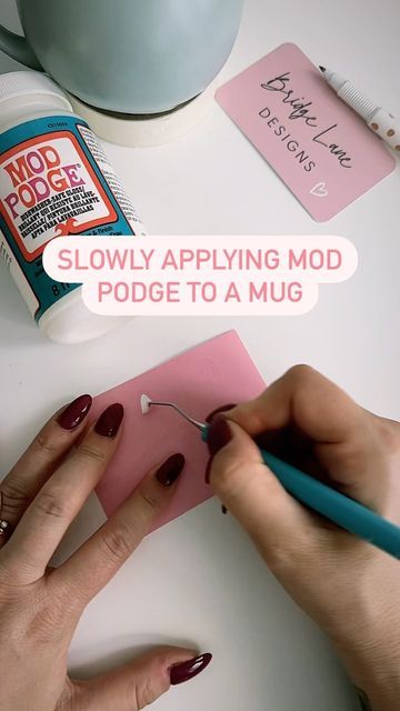 Mod Podge Glass, Vinyl On Glass, Circuit Crafts, Pink Vinyl, Cricut Tips, Modge Podge, Acrylic Keychains, Cricut Joy, The Mod