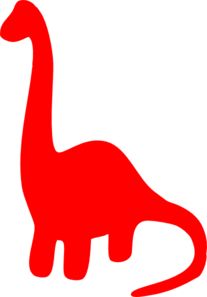 Red Dinosaur Silhouette  Clip Art Long Neck Dinosaur, Dinosaur Quilt, Dinosaur Silhouette, Dinosaur Activities, Silhouette Clip Art, Silhouette Images, Dino Birthday, Dino Party, Dinosaur Theme