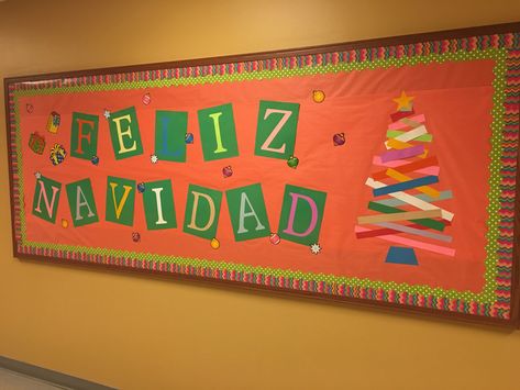 Feliz Navidad Bulletin Board Ideas, Happy Holidays Bulletin Board, Merry Christmas Bulletin Board, Christmas Bulletin Board, Christmas Bulletin, Bulletin Board Ideas, Board Ideas, Bulletin Boards, Bulletin Board