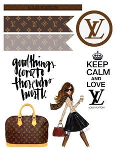 Louis Vuitton Stickers Printable, Amazon Planner, Journaling Printables, Happy Planner Printables, Organization Planner, Planner Journaling, Free Planner Stickers, Pretty Planners, Planner Obsessed