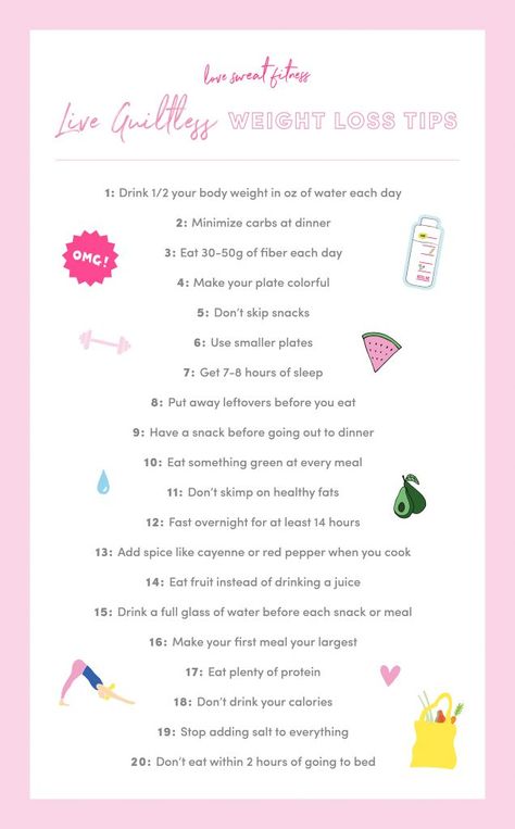 #LiveGuiltless Weight Loss Tips - Love Sweat Fitness