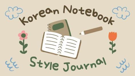 Korean Notebook Style Journal. Free PPT Template Korean Notebook, Korean Journal, Cute Korean Style, Chic Organization, Free Ppt Template, List Notebook, Cute Doodle, Cute Notebooks, Journal Template