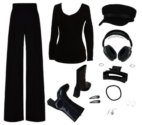 Black Outfit Polyvore, Gabriette Bechtel, Niche Png, Png Outfits, Investigative Journalist, Png Clothes, Everyday Clothing, Gothic Outfits, Friend Photoshoot