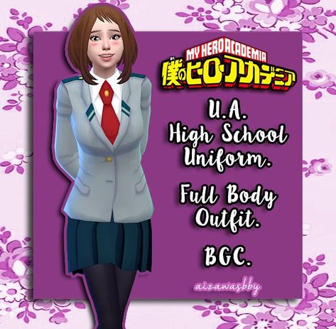 Sims 4 Cc Mha Uniform, Demon Slayer Sims 4 Cc, Ua Uniform, Ua Uniforms, Ts4 Mod, My Hero Academia Uniform, Los Sims 4 Mods, Child Mannequin, The Sims 4 Pc