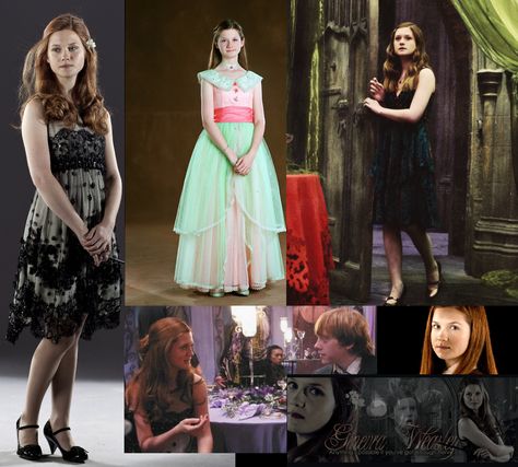 Some of Ginny Weasley's underrated outfits. Ginny Weasley Inspired Outfits, Underrated Outfits, Weasley Outfits, Ginny Weasley Outfits, Gryffindor Clothes, Ginny Outfits, Dominique Weasley, Harry Potter Ginny, Lion King Broadway