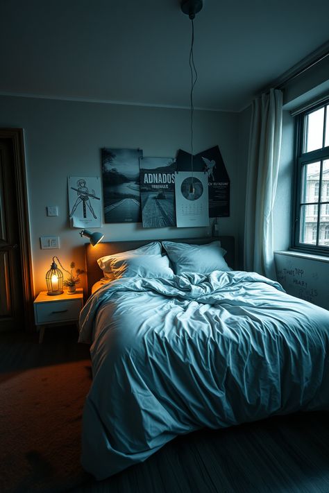 Transform your space with these 15 stunning grunge bedroom ideas that combine edgy style with cozy comfort. Perfect for those who love the urban aesthetic, this collection features raw textures, dark color palettes, and unique decor elements that speak to creativity and individuality. From industrial decor inspirations to vintage touches, these tips will help you curate a bedroom that's as bold as you are. Embrace the allure of grunge with inspirations ranging from moody lighting to personalized art. Dive into a chic style that dominates the design world today. Tomboy Bedroom Ideas, Alternative Bedroom Ideas, Tomboy Bedroom, Grunge Bedrooms, Grunge Bedroom Ideas, Bedroom Ideas Grunge, Alternative Bedroom, Edgy Decor, Bold Bedding