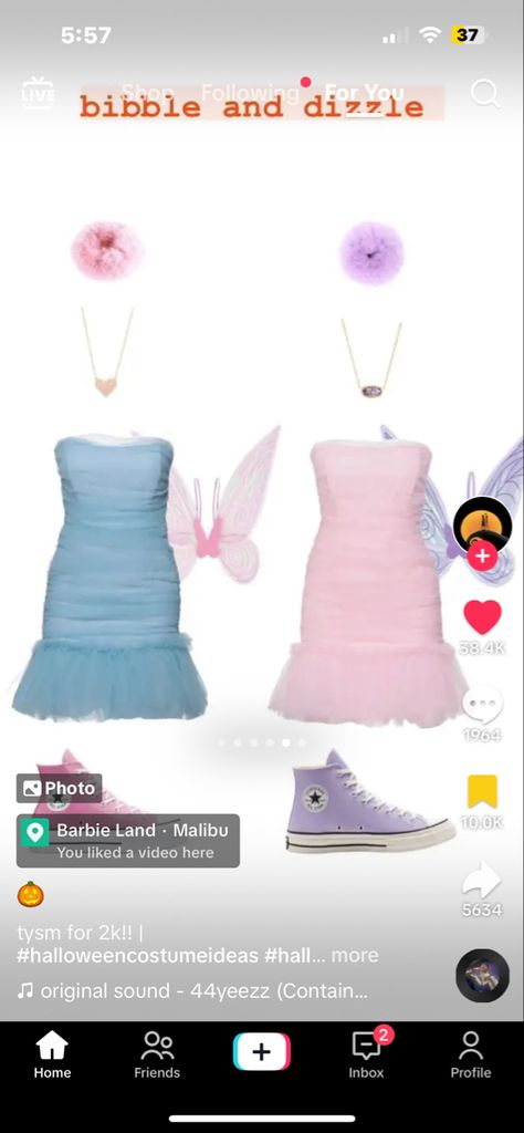 bibble and dizzle halloween costume Bibble And Dizzle Costume, Barbie Duo Halloween Costume, Bibble Barbie Halloween Costume, Halloween Duos Best Friends Costume Ideas, Bibble Halloween Costume, Bibble Barbie Costume, Disney Duo Outfits, Bibble Costume, Barbie Halloween Costume Ideas