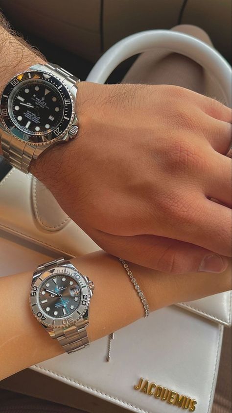 Rolex Couple, His And Hers Rolex, Luxury Couple, Couple Watch, Expensive Watches, Perfect Life, Girly Jewelry, Dream Jewelry, Summer Aesthetic