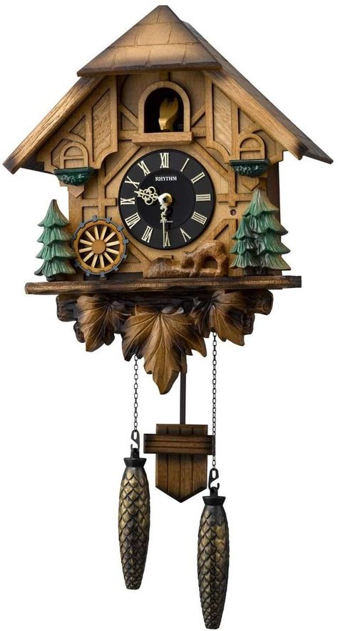 Rhythm Clocks Aleman Cuckoo Clock: Home: Amazon.com.au Coocoo Clock, Forest Style, Diy Clock Wall, Clock Shop, Christmas Room, Wooden Case, Quartz Clock, Cuckoo Clock, Black Forest