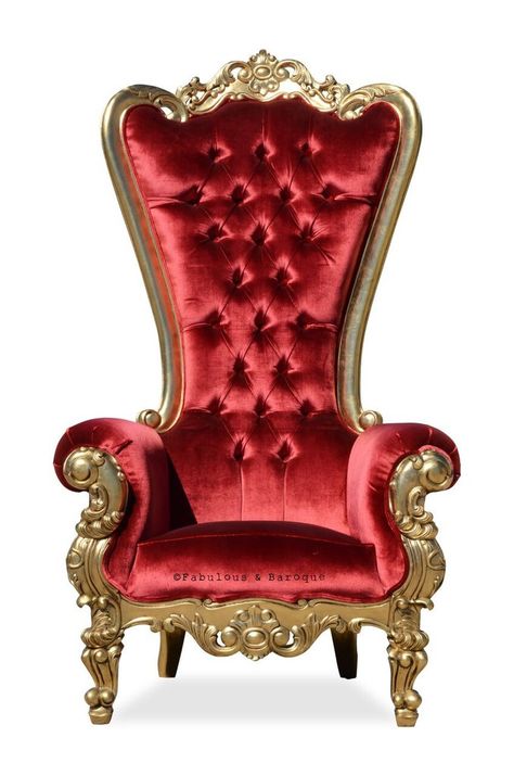 Absolom Roche Arm Chair - Gold Leaf & Red Velvet Modern Rococo, Baroque And Rococo, Rococo Chair, Red Velvet Chair, Baroque Chair, Rococo Baroque, Rococo Furniture, French Baroque, Modern Baroque