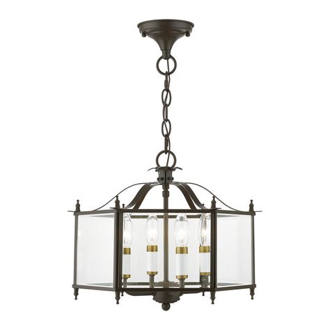 House of Hampton® Djamshid Glass Semi Flush Mount & Reviews | Wayfair Lantern Silhouette, Flush Chandelier, Bronze Pendant Light, Dining Room Light Fixtures, Steel Lighting, Candle Chandelier, Livex Lighting, Mini Chandelier, Candelabra Bulbs