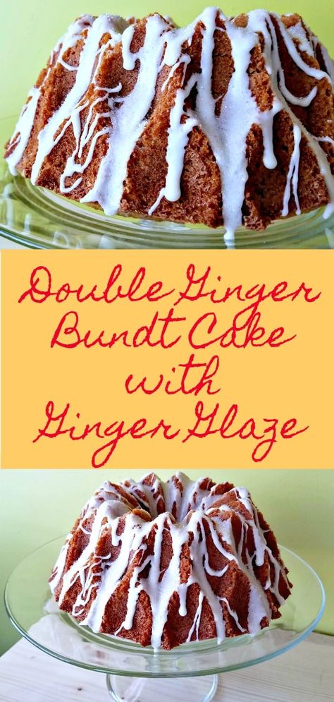 Double Ginger Bundt Cake with Ginger Drizzle Ginger Bundt Cake, Vegan Vegetable Recipes, Cake Bundt, Sheet Pan Meals Chicken, Spiced Carrots, Tasty Desserts, Recipes With Few Ingredients, Ginger Cake, Bundt Cakes Recipes