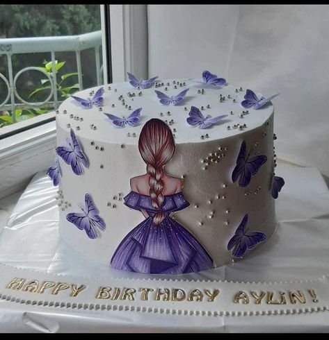 Torte Za Rodjendan Devojcice, Rodjendanske Torte, Candy Birthday Cakes, Photo Cake Topper, Fondant Cake Designs, Birthday Cake Decorating Ideas, Girly Cakes, Cake Decorating With Fondant, Simple Cake Designs