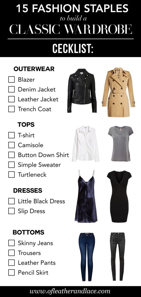 15 Fashion Staples to Build a Classic Wardrobe | Of Leather and Lace | A Fashion Blog by Tina Lee Simple Fashion Outfits Minimal Style, Classic Wardrobe Essentials, Fashion Staples, Classic Capsule Wardrobe, Simple Style Outfits, Capsule Wardrobe Essentials, Fashion Capsule Wardrobe, Simple Sweaters, Clothing Staples