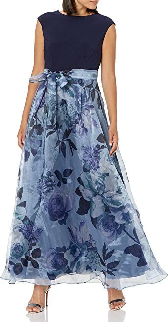 Floral Attire, Ballgown Dress, Split Sleeve Dress, Cap Sleeve Gown, Organza Gowns, Fashion Petite, Organza Dress, Formal Dresses Short, Ladies Gown