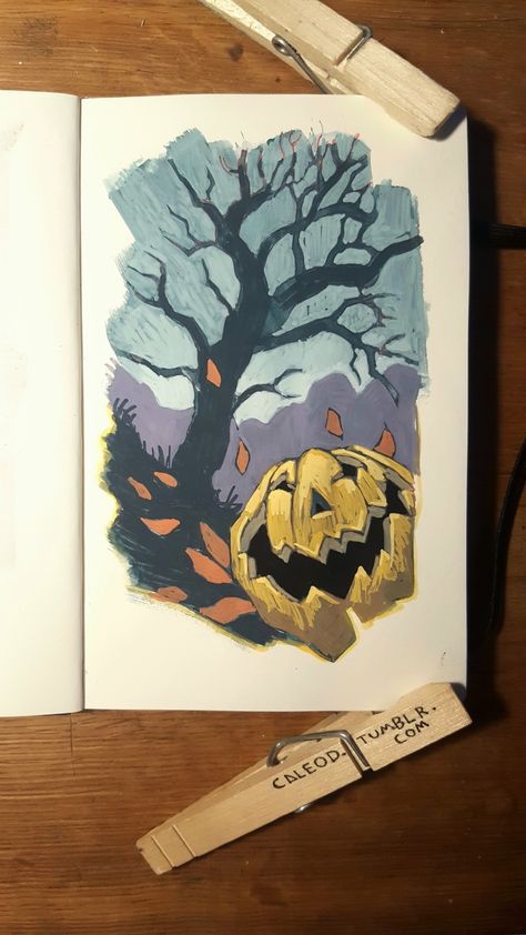 Gouache And Watercolor, Nature Sketch, Color Dream, Painting Nature, Sketch Artist, Gouache Art, Halloween Painting, Ghibli Art, Sketch Painting