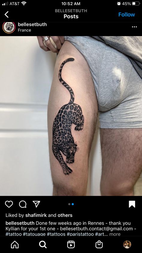 Tattoo On Bicep, Cheetah Print Tattoo, Cheetah Print Tattoos, Leopard Print Tattoos, Cheetah Tattoo, Mens Body Tattoos, Thigh Tattoo Men, Rib Tattoos For Guys, Leopard Tattoo