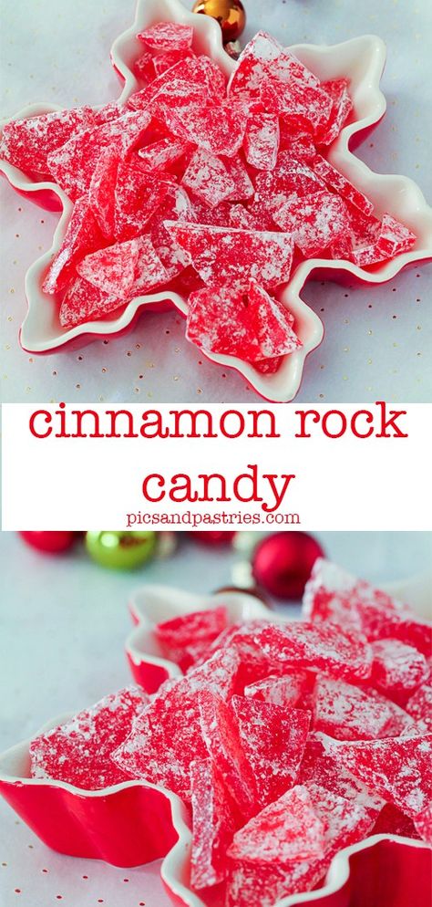 Old Fashioned Cinnamon Candy, Red Hot Cinnamon Hard Candy, Cinnamon Rock Candy Recipe, Cinnamon Rock Candy, Rock Candy Recipe, Cinnamon Hard Candy, Crockpot Candy Recipes, Cinnamon Smell, Sugary Treats