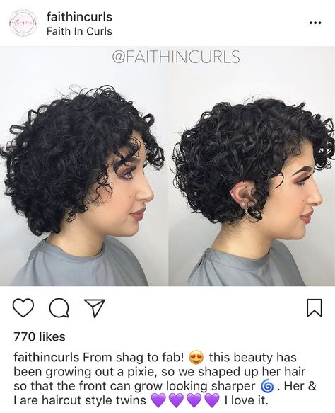 Curly Pixie Haircut For Chubby Faces, Pixie Haircut For Chubby Faces, Curly Pixie Haircut, Curl Cut, Exotic Hair Color, Curly Styling, Mama Hair, Growing Out Hair, Curly Hair Trends