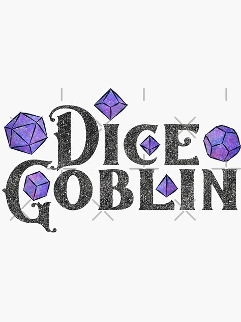 "Dice Goblin Purple Galaxy Dice" Sticker by ViolaVixi | Redbubble Dice Goblin Art, Dungeons And Dragons Aesthetic, Dnd Poster, Galaxy Dice, Dnd Stickers, Dice Art, Dnd Room, Funny Dnd, Dnd Diy