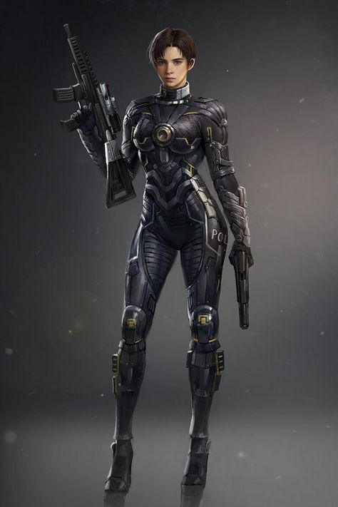 Sci Fi Character Art, Spy Girl, Robot Animal, Cyborgs Art, Female Armor, Historical Armor, Cyberpunk Character, Concept Art Character, Futuristic Art