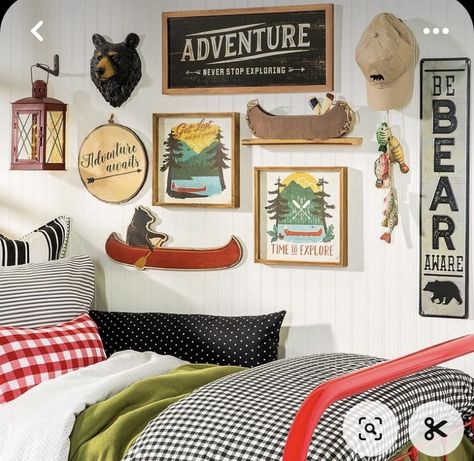 Hobby Lobby Bedroom Decor Ideas, Bedroom Decor Ideas Cozy, Hobby Lobby Bedroom Decor, Hobby Lobby Bedroom, Camping Theme Bedroom, Fishing Bedroom, Camping Bedroom, Camping Room, Adventure Room