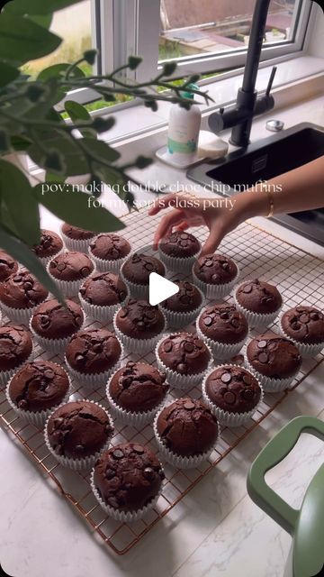 Shers | Baking Recipes💫 on Instagram: "Double Choc Chip Muffins - i recently found out that one of my #mumduties includes baking muffins for my son’s potluck class party, among many other things😂 #mumlife

Thankfully these rich, chocolatey treats are extremely easy to make and fast too! They’re moist and soft, with crunchy tops that will satisfy your chocolate cravings🍫👌🏼

𝐈𝐧𝐠𝐫𝐞𝐝𝐢𝐞𝐧𝐭𝐬:
300g plain flour 
1 tsp baking soda 
50g cocoa powder
160-200g caster sugar (I used 160g for less sweet)
1/2 tsp salt
2 eggs (mine’s 58g each without shell)
200g Greek yoghurt/sour cream
125g veggie oil
125g full cream milk
2 tsp vanilla essence
160g chocolate chip, extra to sprinkle as toppings

𝐏𝐫𝐞𝐩𝐚𝐫𝐚𝐭𝐢𝐨𝐧 (𝐓𝐡𝐞𝐫𝐦𝐨𝐦𝐢𝐱 𝐦𝐞𝐭𝐡𝐨𝐝):
1. Add flour, baking soda and cocoa pow Specialty Breads, Choc Chip Muffins, Baking Muffins, Caster Sugar, Chocolate Craving, Vanilla Essence, Recipes Homemade, Plain Flour, Bread Recipes Homemade