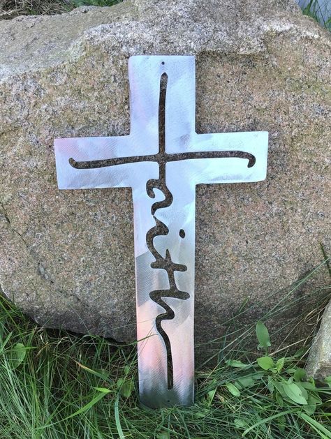 Metal Cnc Projects, Metal Crosses Ideas, Metal Crosses Welded, Metal Cutouts Designs, Cnc Plasma Projects Ideas, Plasma Table Projects, Metal Crafts Diy, Metal Crosses, Cool Welding Projects