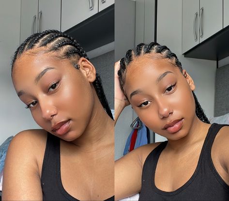 #hairstyles #cornrows #braids #blackhair #4chairstyles #protectivestyles #straightback Basic Cornrows, Straightback Cornrows Braids, School Moodboard, Hairstyles Cornrows, Cornrows Hairstyles, Rapper Outfits, Quick Braided Hairstyles, Mini Makeup, Video Ideas