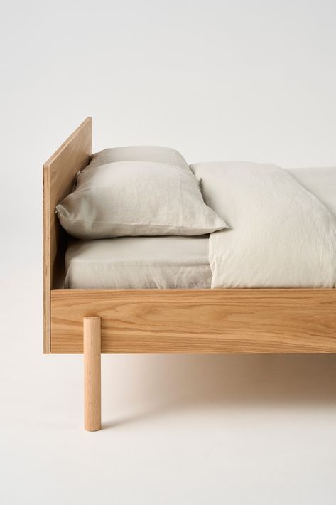 Slow Bed and Big Nest are among the many Plyroom products to feature American oak The resulting bedframe is visually restrained. Capable of withstanding the test of time, the durable wood sees the bedframe embody the value of sustainability whilst a satin plant-based wax ensures the longevity of the ethically sourced timber. #bedframe #bedroom #architecture #bedroominterior #bedroomdesign #beddings #furnituredesign #bedroomstyle #interiordesign #australianarchitecture #architecturelovers Bedroom Architecture, Oak Headboard, Tasmanian Oak, Minimal Living, Design Master, Product Feature, Bed Base, Slow Living, Simple House