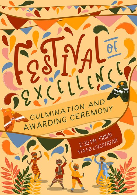 Festival of Excellence 2021 :: Behance Latin Festival Poster, Spanish Wallpaper, Philippine Art, Cultural Festival, Dance Poster, Poster Ideas, Festival Design, Festival Posters, Event Poster