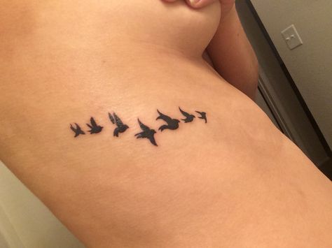 7 birds, represent each of my nieces and nephews Tattoos For Nieces And Nephews, Niece And Nephew, Tatting, Tattoos