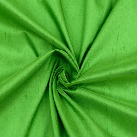 Grass Green 100 Percent Pure Silk Fabric By The Yard, Pure Silk Fabric, Silk Dupioni Fabric, Wholesale Silk Fabric, Silk Dress Fabric Curtain Dress, Dupioni Silk Fabric, Silk Fabric Dress, Fabric Wholesale, Eyelets & Grommets, Silk Dupioni, Fabric For Sale, Dupioni Silk, Ivory Silk