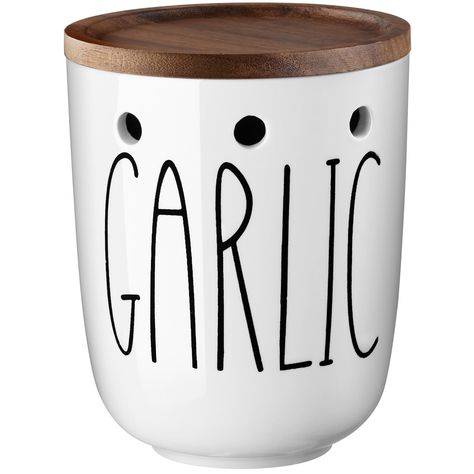 PRICES MAY VARY. Large Opening and Capacity: This garlic keeper measures 5.11" x 4.21" diameter, which can easily hold 6 to 8 normal-size garlic bulbs. The wide opening makes the garlic holder easy and convenient to take the garlic out with your hands. A must for garlic lovers! Not only a garlic jar, also it can be used for onion, patato or ginger. Super Cute Country Design: Designed with modern style and country look, this garlic jar will surely add a vintage touch to your kitchen countertop, s Garlic Holder, Garlic Tool, Garlic Keeper, Garlic Bulbs, Garlic Storage, Garlic Jar, Modern Farmhouse Kitchen Decor, Cute Country, Kitchen Counter Decor