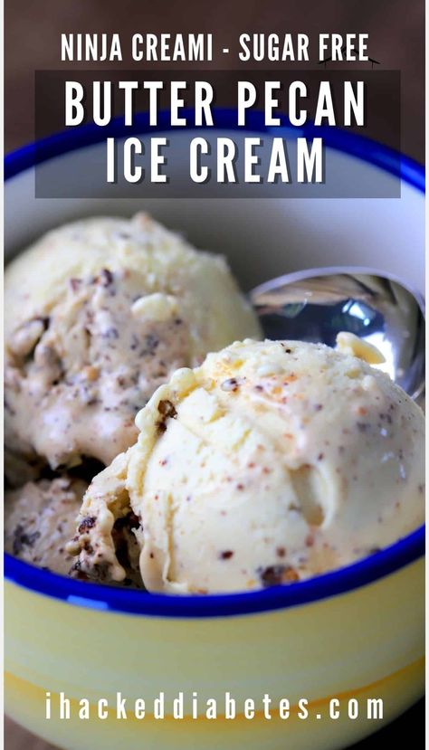 Ninja Keto Ice Cream Recipes, High Protein Low Carb Ninja Creami, Butter Pecan Ice Cream Ninja Creami, Butter Pecan Ninja Creami, Keto Chow Ice Cream Ninja Creami, Ninja Creami Butter Pecan Ice Cream, Ninja Creami Ice Cream Recipes Sugar Free, Ninja Creami Almond Milk Recipes, Ninja Creami Recipes Sugar Free