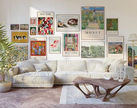 PrettyMuchStudio - Etsy Vintage Foto's, Collage Mural, Maximalist Wall, Eclectic Gallery Wall, Maximalist Wall Art, Eclectic Wall Art, Gallery Wall Living Room, Gallery Wall Art Set, Gallery Wall Prints