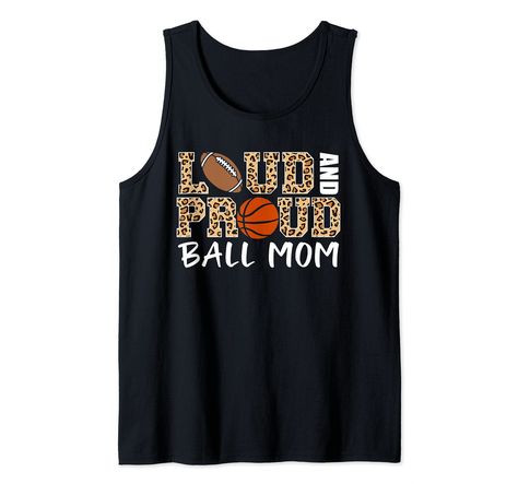 PRICES MAY VARY. This sport product is for mom who has son or daughter playing football and basketball. Mom who always cheers and encourages her kids. This cute design is leopard pattern on the letters and have 2 balls instead of letter "O". Represent the passionate to these 2 sports. Lightweight, Classic fit, Double-needle sleeve and bottom hem Mom Tank Tops, Diy Shirts, Playing Football, Basketball Mom, Football And Basketball, Letter O, Baseball Mom, Leopard Pattern, Diy Shirt