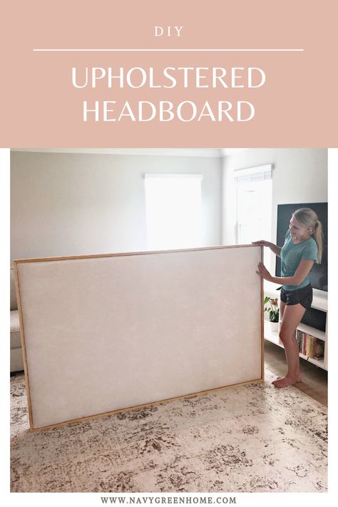 Padded Headboard Diy, Cloth Headboard, Diy Seng, Diy King Headboard, Diy Fabric Headboard, Remodel Furniture, Diy Upholstered Headboard, Faux Headboard, Cal King Headboard