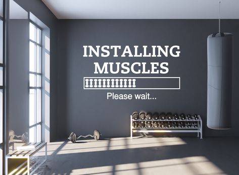 Excited to share the latest addition to my #etsy shop: Sports Quotes Wall Decals Installing Muscles Please Wait Gym Stickers- Motivational Quotes Gym Wall Decals Fitness Stickers Wall Art Q159 https://etsy.me/3zPEl5p #walldecalquote #sportswalldecal #motivation #gym Gym Stickers, Fitness Stickers, Quotes Gym, Modern Wall Decals, Gym Wall Decal, Gym Fitness Motivation, Gym Wall, Workout Quotes, Home Gym Decor