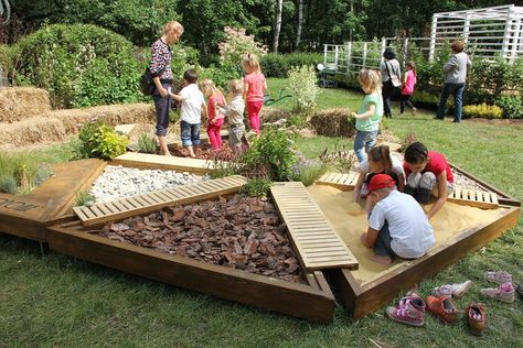 Multi-Sensory Playgrounds: Early Childhood Development Hubs Preschool Playground, Toddler Playground, Preschool Garden, Outdoor Learning Spaces, Outdoor Play Spaces, Play Garden, Outdoor Play Areas, Outdoor Play Area, Sensory Garden