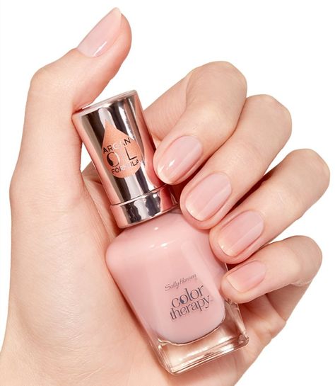 Sally Hansen Gel Polish, Sally Hansen Color Therapy, Natural Nails Manicure, Sally Hansen Nail Polish, Pink Nail Colors, Nail Polish Hacks, Chanel Nail Polish, Cute Nail Polish, Neon Nail Polish