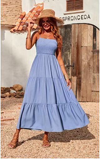 Maxi Dress Casual Boho, Spaghetti Strap Dresses Casual, Women Maxi Dresses Summer, Flowy Dress Long, Dress Vacation, Bohemian Style Clothing, Boho Style Outfits, Long Dress Casual, Maxi Dresses Casual