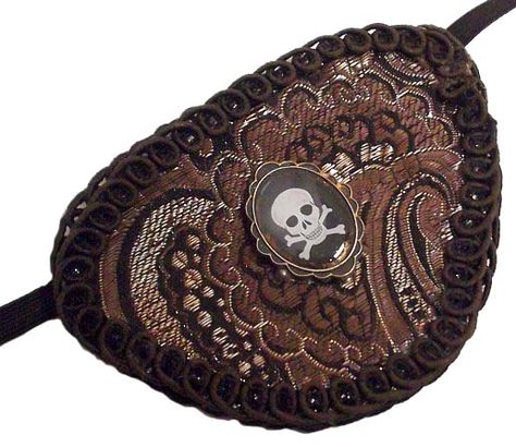 Rusty Skull Paisley Victorian Steampunk Buccaneer Pirate Eye Patch. $12.00, via Etsy. Buccaneer Pirate, Pirate Eye Patch, Pirate Eye, Pirate Eye Patches, Patch Ideas, Steampunk Pirate, Steampunk Crafts, Punk Design, Steampunk Wedding