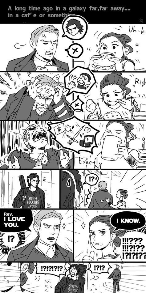 http://01091006.tumblr.com/post/149173893219/what-about-rey-and-hux-friendship-can-u-draw-a            Rey and Hux friendship? Obi Wan And Anakin, Translate Into English, Fast Sketch, Star Wars Meme, Kylo Ren And Rey, Star Wars Love, Star Wars Jokes, Rey Star Wars, Star Wars Comics