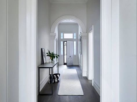 Dulux White Paint, White Paint Colours, Grey Walls White Trim, Grey Paint Living Room, Dulux White, Hamptons Interior, Interior Wall Colors, Trending Paint Colors, Interior House Colors