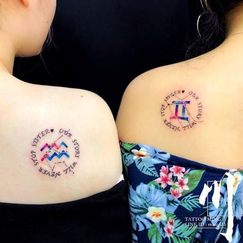 Small Friendship Tattoos, Matching Friendship Tattoos, Soul Sister Tattoos, Unique Sister Tattoos, Cute Best Friend Tattoos, Matching Bff Tattoos, Matching Friend Tattoos, Small Matching Tattoos, Tattoo Placements